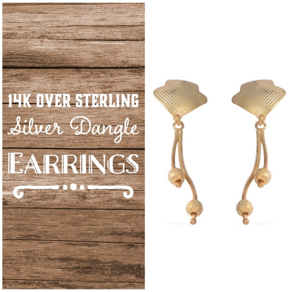 Jewelry - 14K Over Sterling Silver Earrings